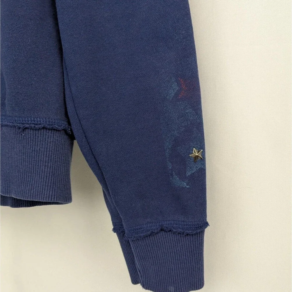 Disney Parks Patriotic Mickey Full Zip Hoodie Stars & Stripes Jacket Size Medium - Picture 7 of 9